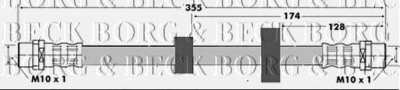 BORG & BECK bbh6425 -  Тормозной шланг